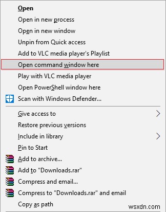 Add Open command window here as administrator in Windows 10 Context Menu