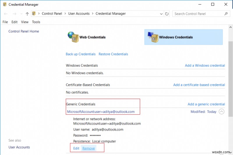 Fix Click here to enter your most recent credential Notification