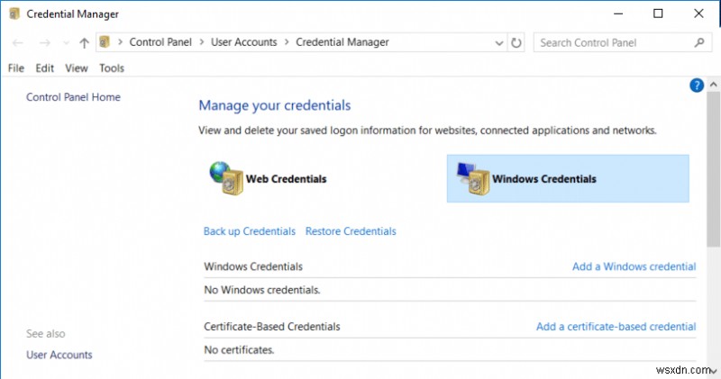 Fix Click here to enter your most recent credential Notification