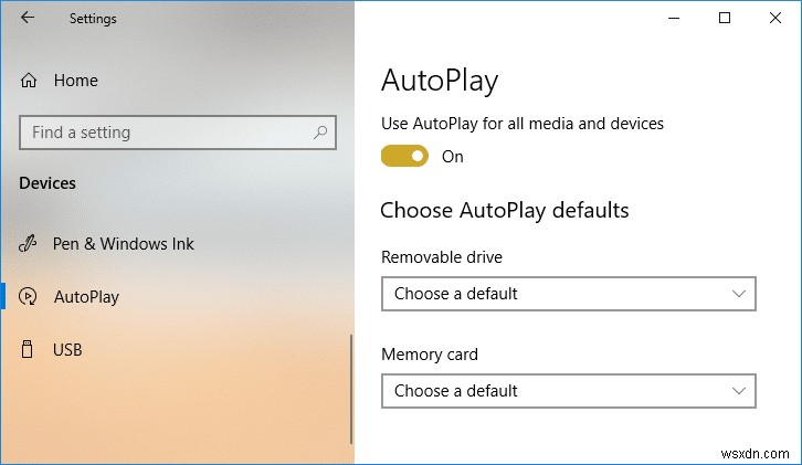 Enable or Disable AutoPlay in Windows 10