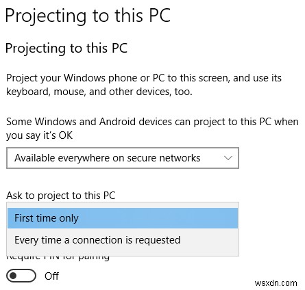 Connect to a Wireless Display with Miracast in Windows 10