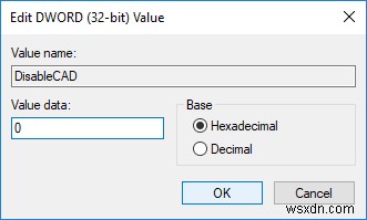 Enable or Disable Secure Login in Windows 10