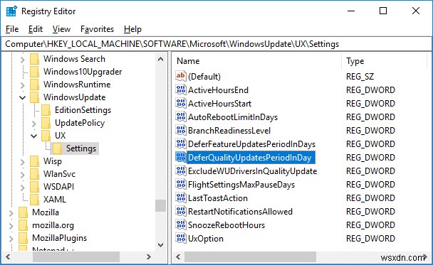 Defer Feature and Quality Updates in Windows 10