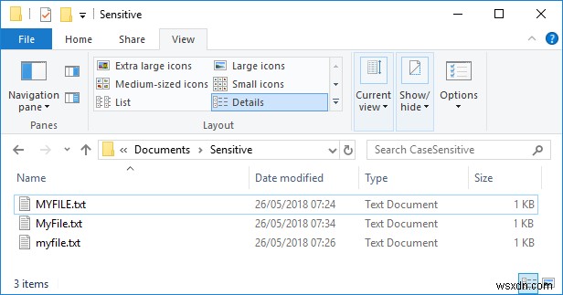 Enable or Disable Case Sensitive Attribute for Folders in Windows 10
