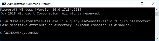 Enable or Disable Case Sensitive Attribute for Folders in Windows 10