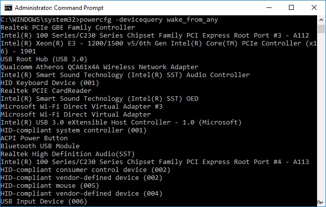 Allow or Prevent Devices to Wake Computer in Windows 10