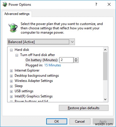 How to Prevent Hard Disk from going to Sleep in Windows 10