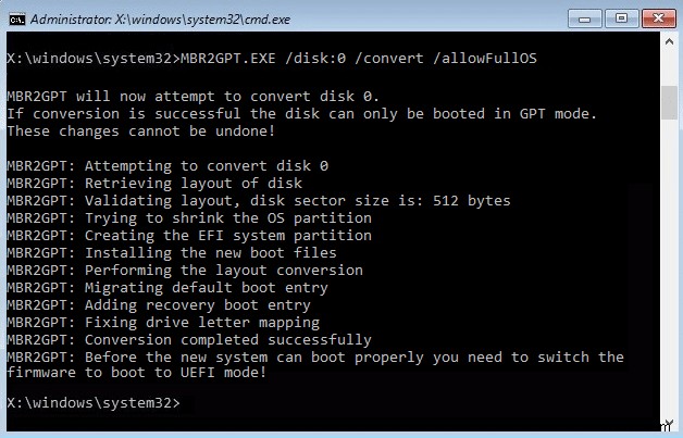 Convert MBR to GPT Disk Without Data Loss in Windows 10