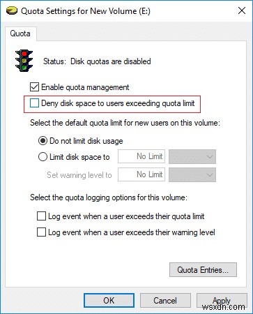 Enable or Disable Enforce Disk Quota Limits in Windows 10