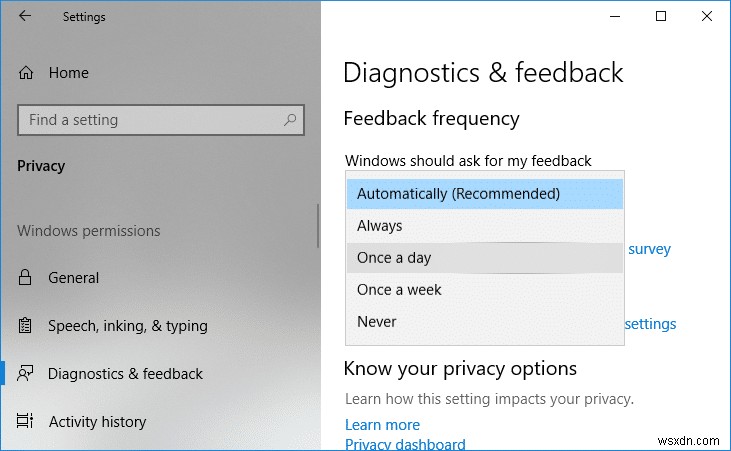 How to Change Feedback Frequency in Windows 10