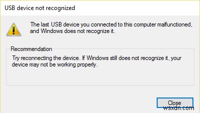 Fix Device Descriptor Request Failed (Unkown USB Device)