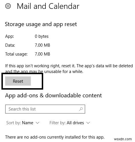 How to Reset Mail App on Windows 10