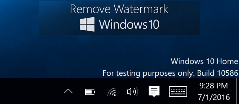 Remove Activate Windows Watermark from Windows 10