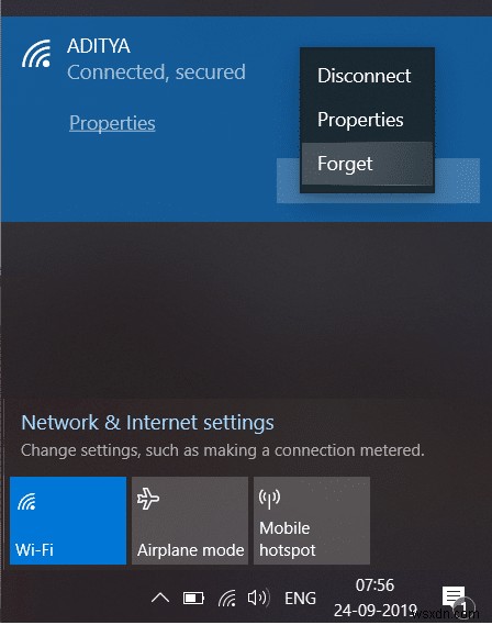3 Ways to Forget a Wi-Fi network on Windows 10