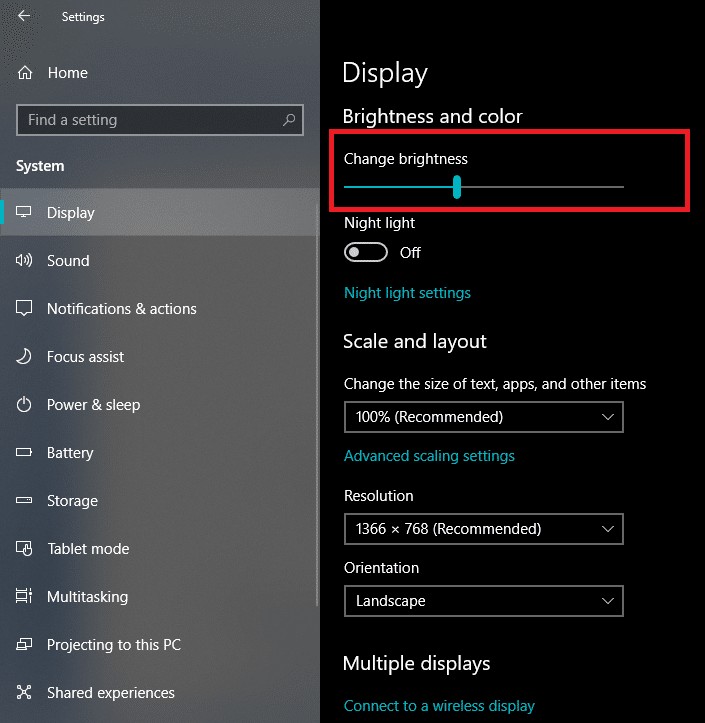 How to Change Screen Brightness in Windows 10