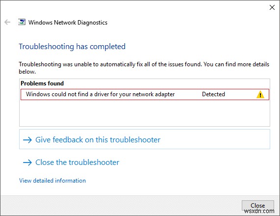 Windows could not find a Driver for your Network Adapter [SOLVED]