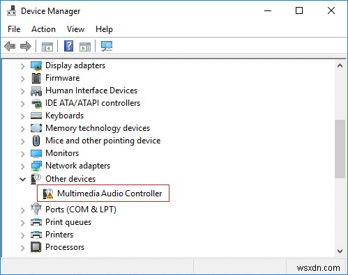 Fix Multimedia Audio Controller Driver Issue