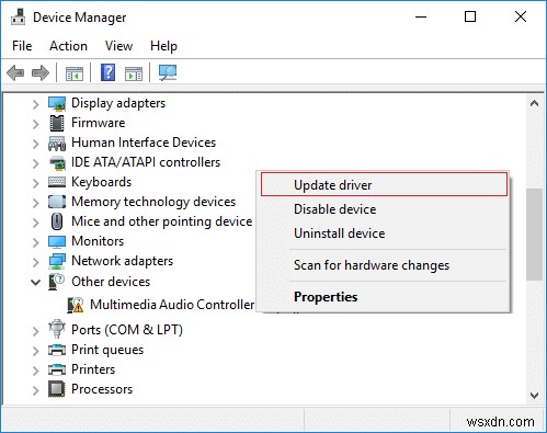 Fix Multimedia Audio Controller Driver Issue
