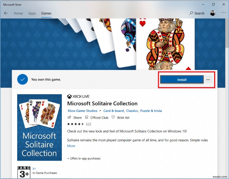 Fix Can’t Start Microsoft Solitaire Collection