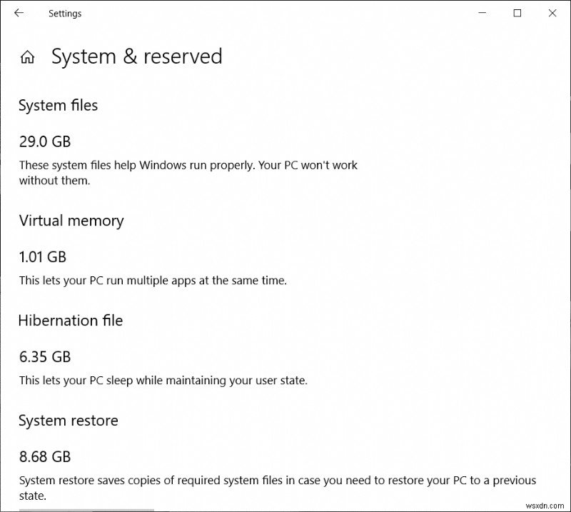 Enable or Disable Reserved Storage on Windows 10