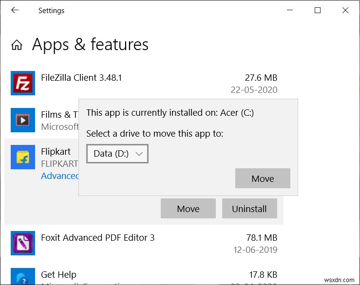 How to Move Installed Programs To Another Drive In Windows 10