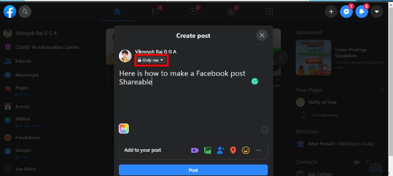 How to Make a Facebook Post Shareable