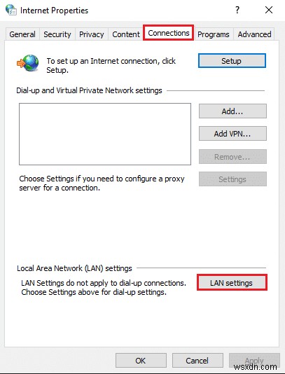 Fix Windows could not automatically detect this Network’s Proxy settings