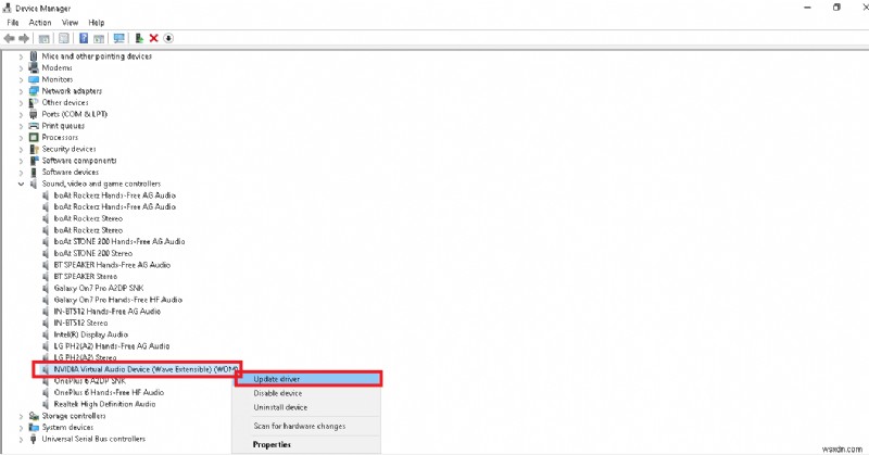 What is NVIDIA Virtual Audio Device Wave Extensible?