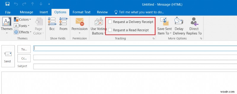 How to Turn Outlook Email Read Receipt On Off