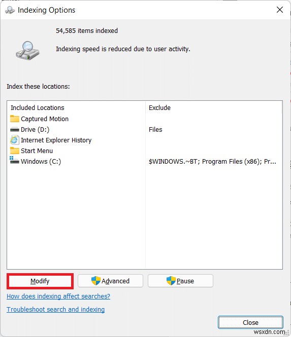 How to Configure Indexing Options on Windows 11