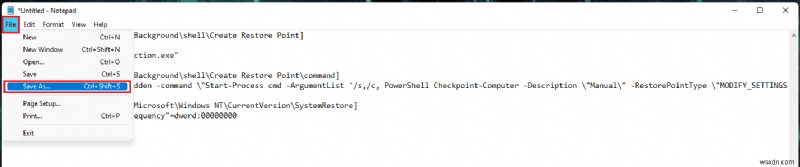 How to Add Create Restore Point Context Menu in Windows 11