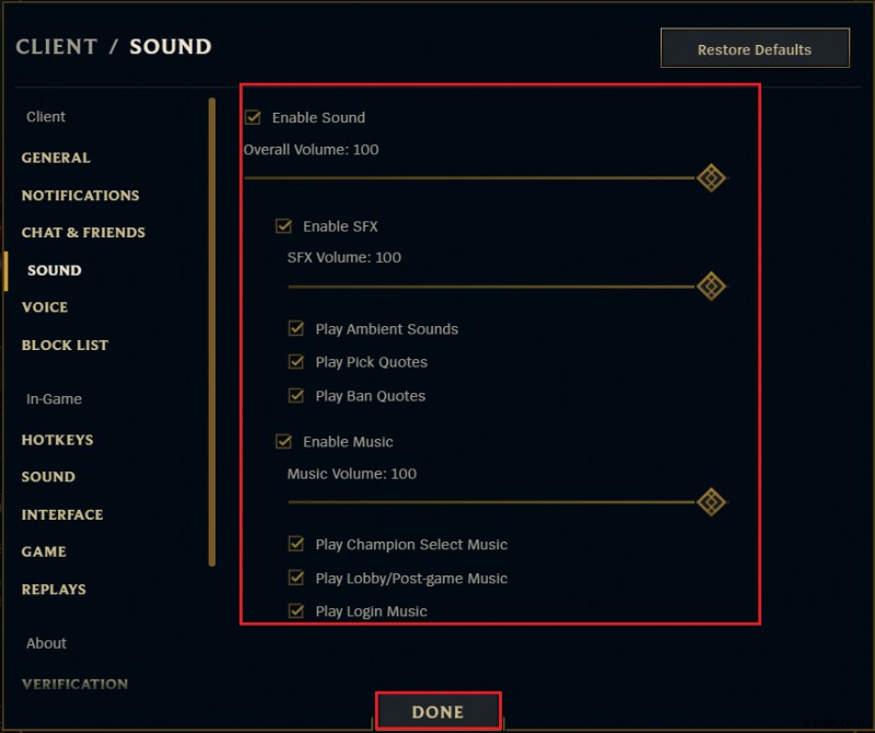 Fix League of Legends Sound Issues