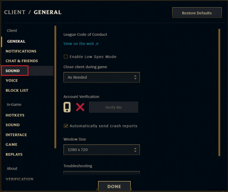 Fix League of Legends Sound Issues
