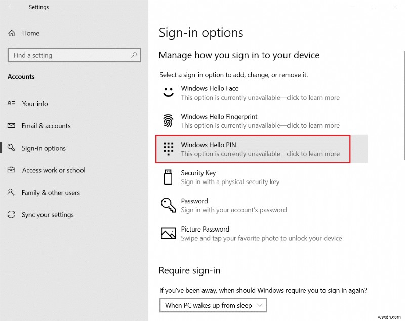 How to Remove PIN Login from Windows 10