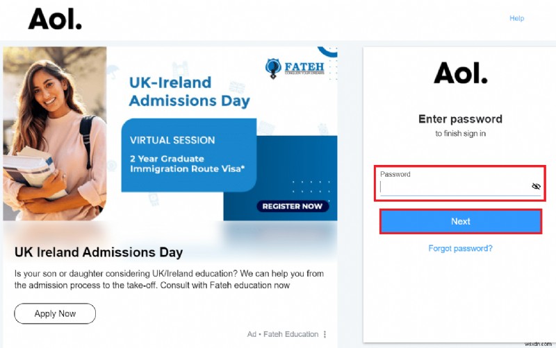 How to Login to AOL Mail in Windows 10