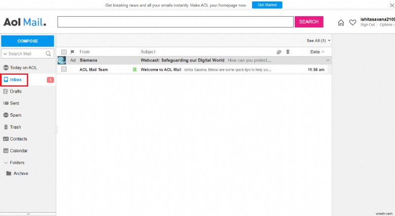 How to Login to AOL Mail in Windows 10