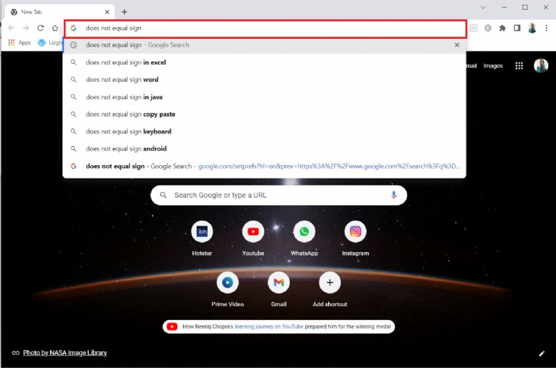 How to Type Does Not Equal Sign in Windows 10