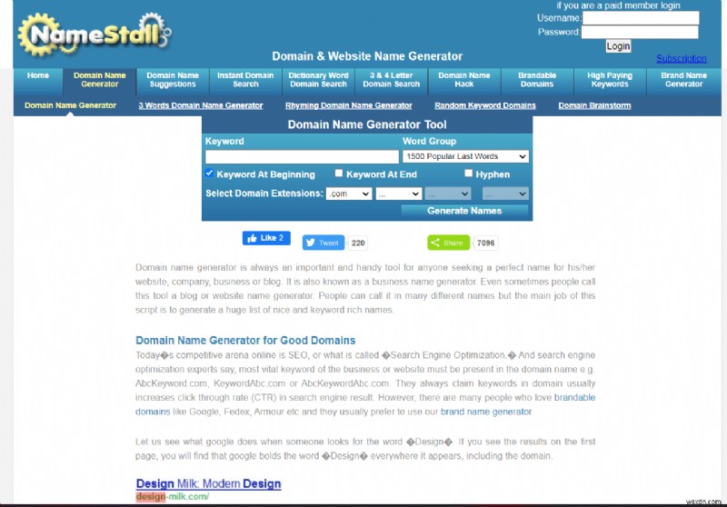 Top 20 Best Domain Name Generators