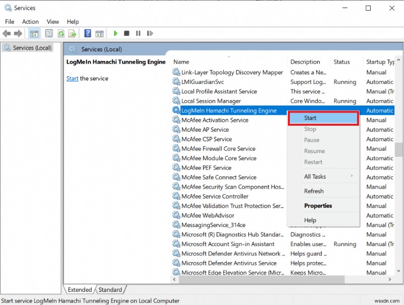 Fix Hamachi VPN Error in Windows 10