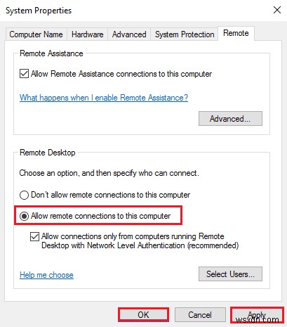 Fix Remote Desktop Cannot Connect to the Remote Computer