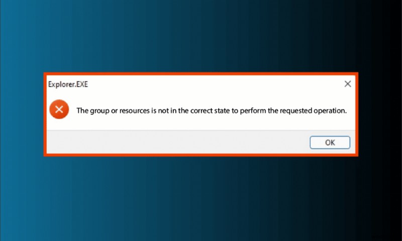 Fix The Group or Resource is Not in the Correct State to Perform the Requested Operation