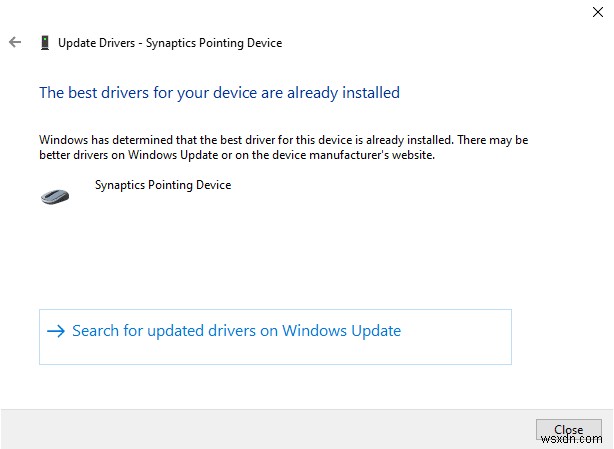 Fix Alps SetMouseMonitor Error in Windows 10