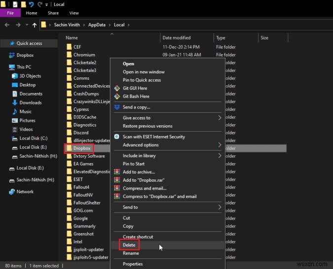 Fix Dropbox Error 400 Message in Windows 10