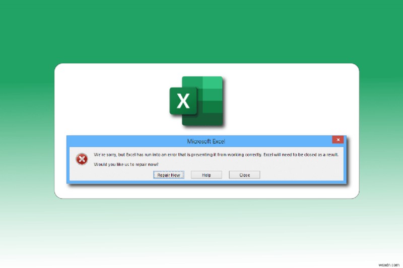 Fix Excel Has Run into an Error