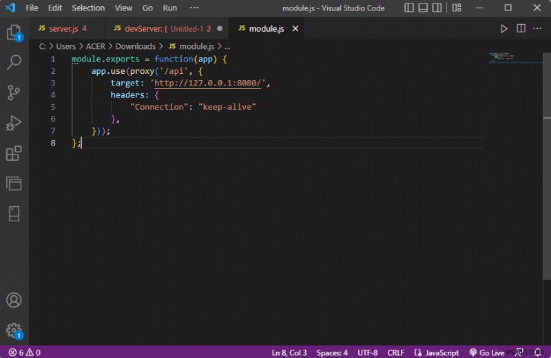Fix Error Occurred While Trying to Proxy Request