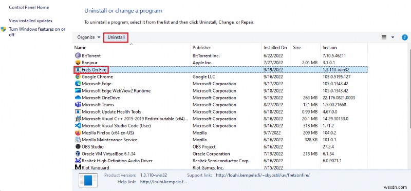 How to Play Frets on Fire in Windows 10
