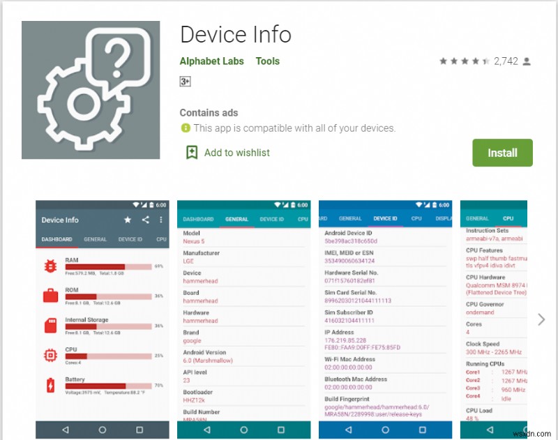 15 apps to check the hardware of your Android Phone