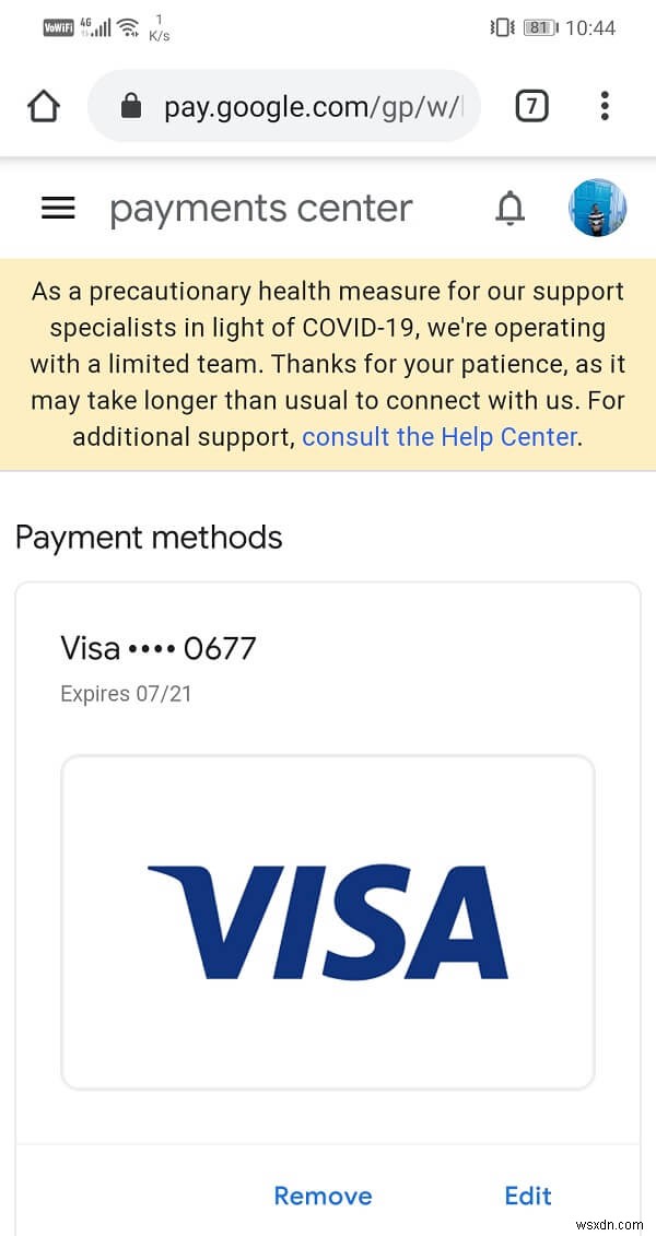 Fix Transaction cannot be completed in Google Play Store
