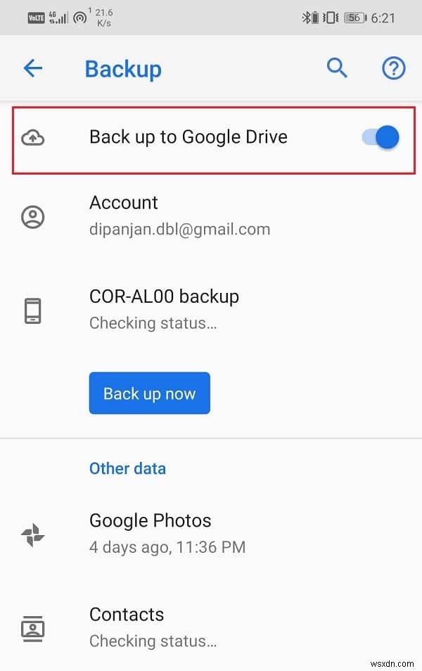 Restore Apps and Settings to a new Android phone from Google Backup