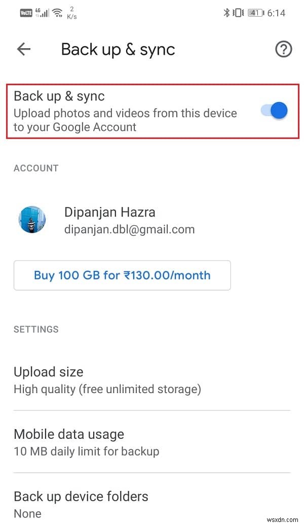 Fix Google Photos not uploading photos on Android